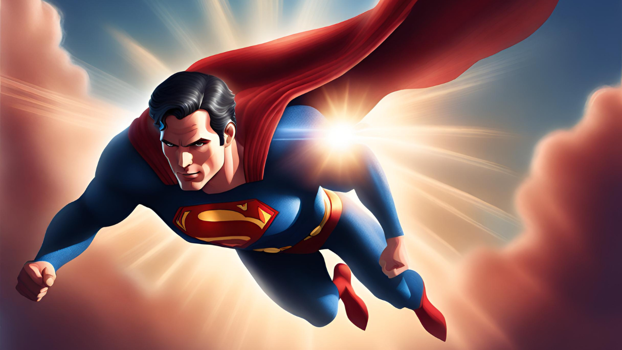 Download Superman Flying In The Sky | Wallpapers.com